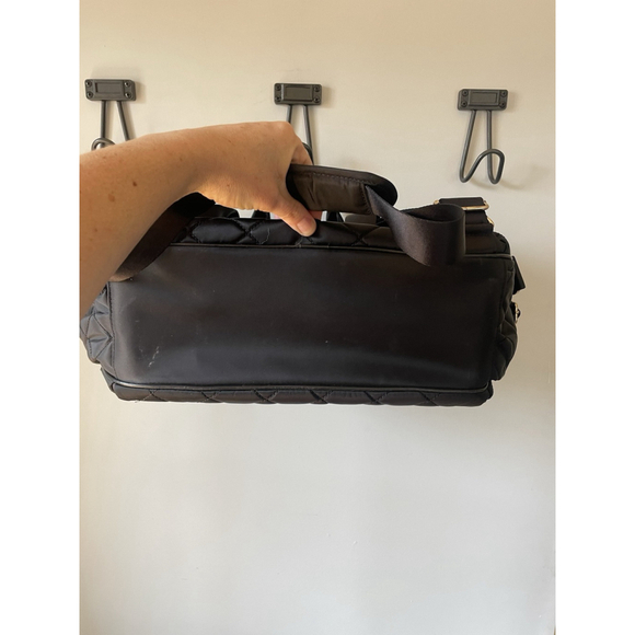 Storksak Poppy Convertible Black Quilted Diaper Bag Missing Changing Pad - Picture 5 of 10